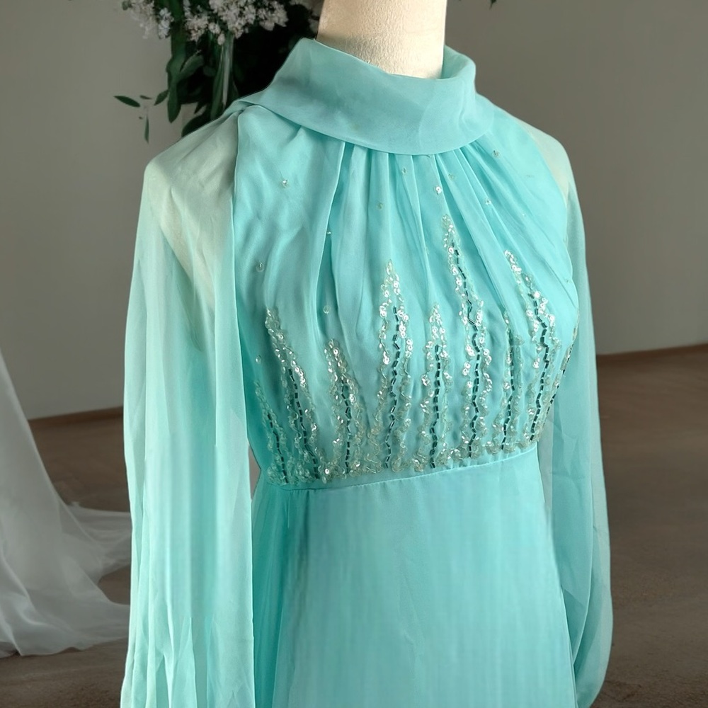 Vintage 1960’s Long Chiffon Dress